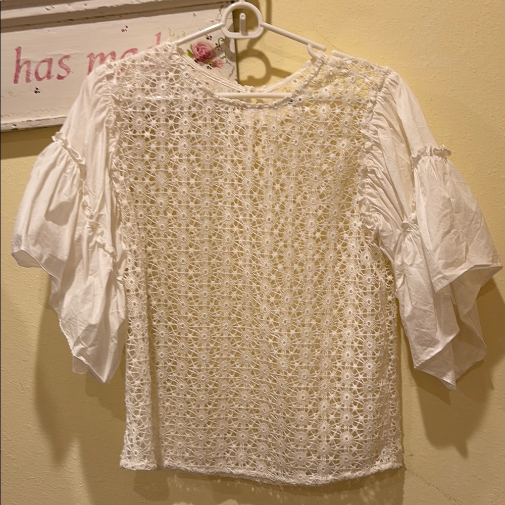 Elegant Cream Lace Women's Top
